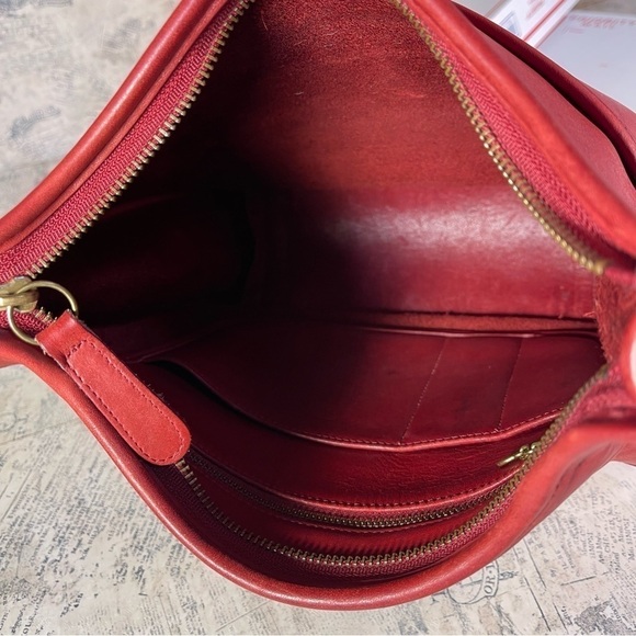 Vintage Coach Red 9366 Legacy Shoulder/Crossbody Bag Made in USA - Picture 8 of 14